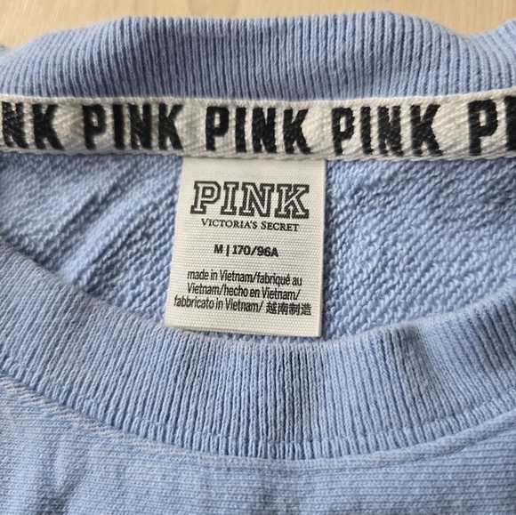 Pink By Victorias Secret Cropped Crew Neck Size Medium - Picture 11 of 11